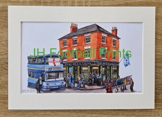 Manchester City FC Away Day Bound A4 Mounted Print