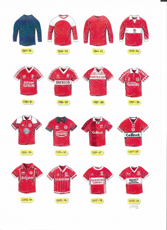 Middlesbrough Iconic Shirts Print