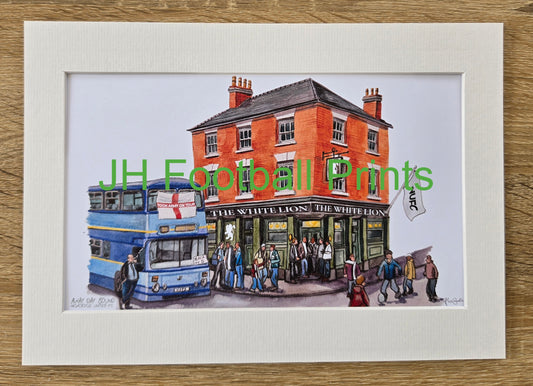 Newcastle United FC Away Day Bound A4 Mounted Print