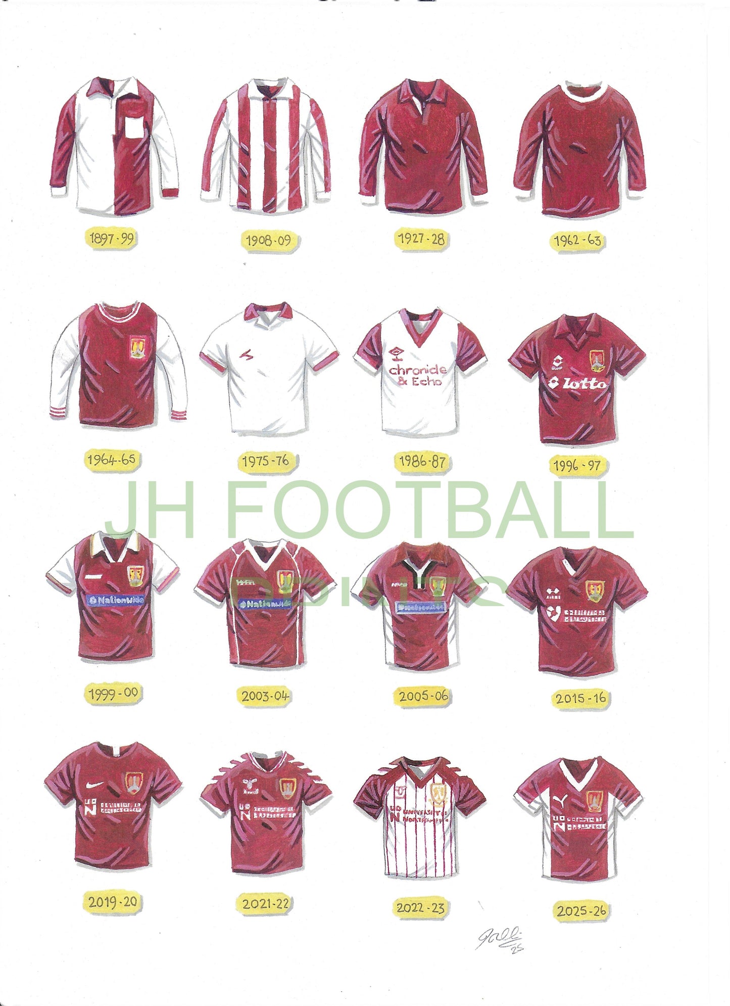 Northampton Town Iconic Shirts Print