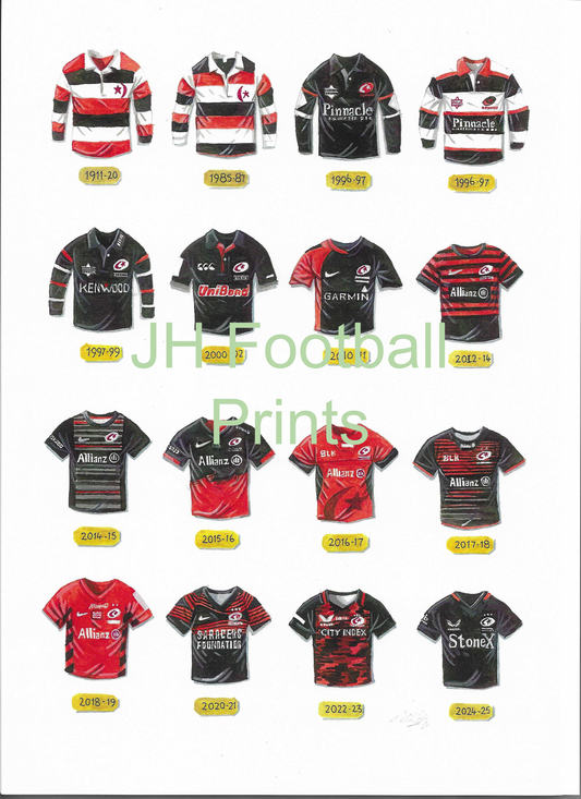 Saracens Iconic Shirts Print