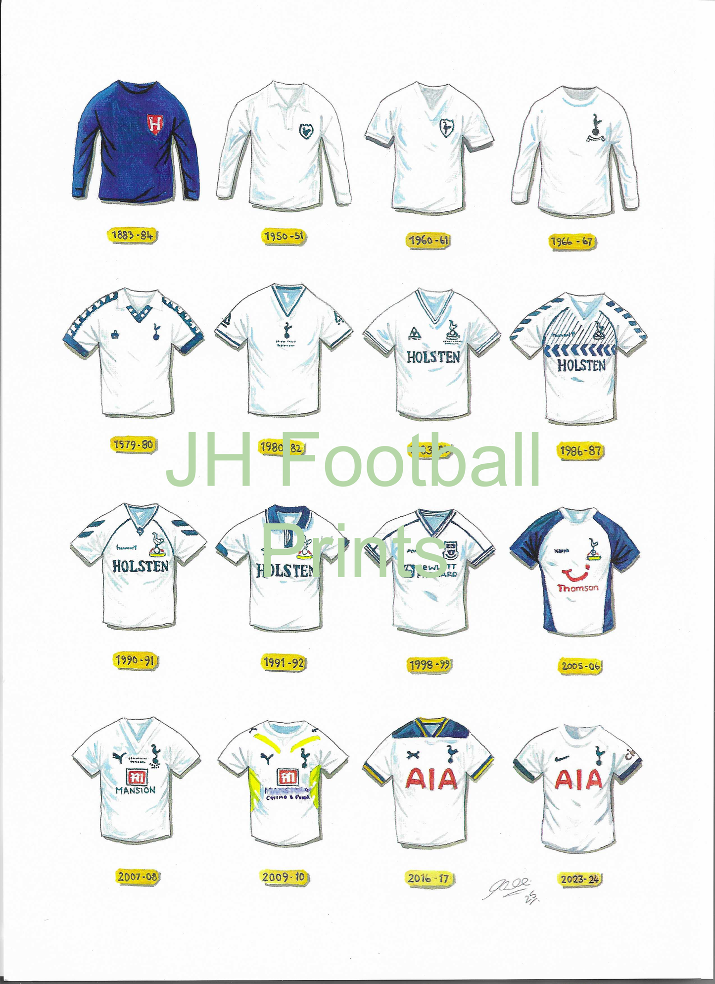 Tottenham Hotspur Iconic Shirts Print