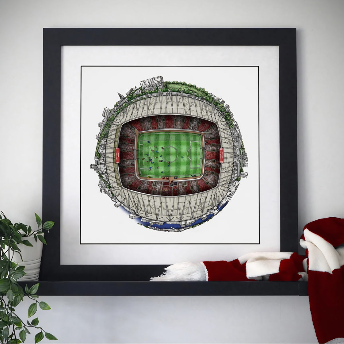 Southampton FC - St Mary's 3D Cityscape Print