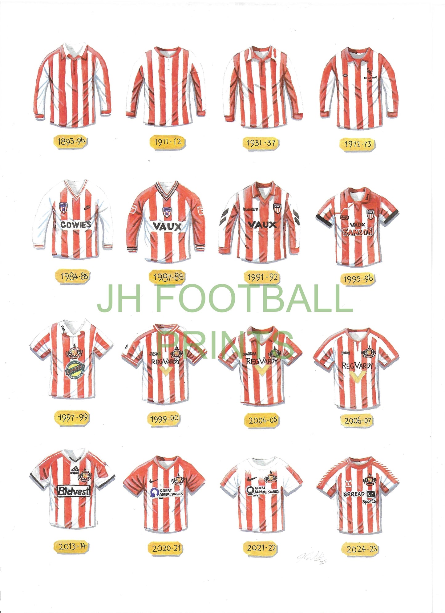 Sunderland Iconic Shirts Print