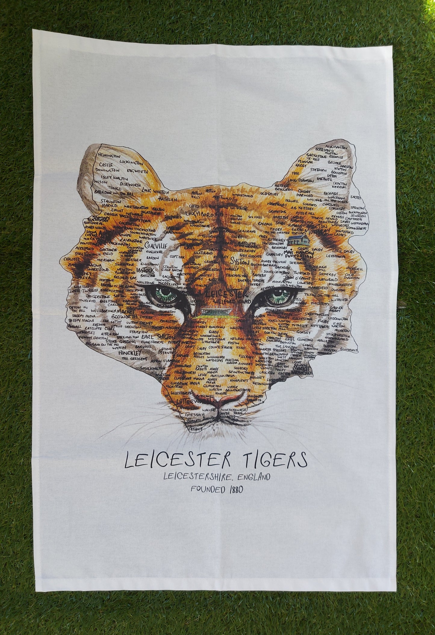 Leicester Tigers Rugby Tea Towel