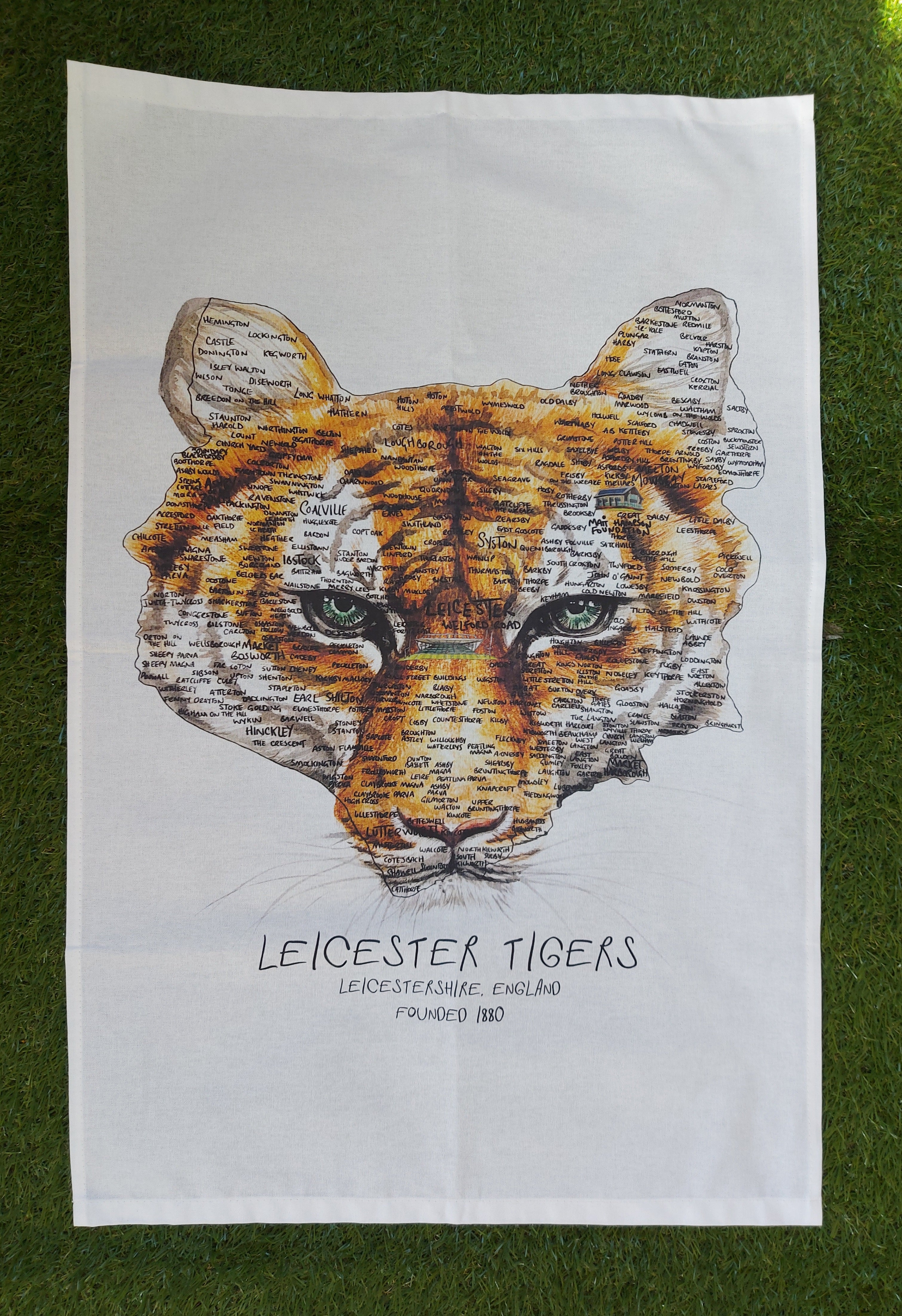 Leicester Tigers Rugby Tea Towel – jh-football-prints