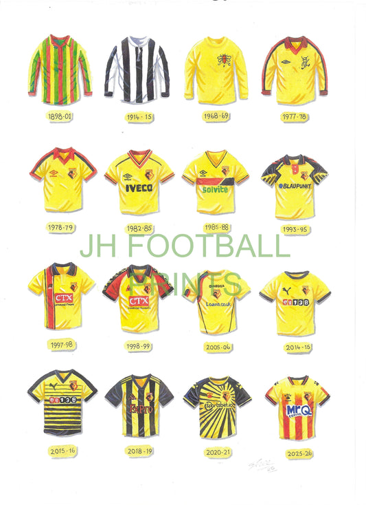 Watford Iconic Shirts Print