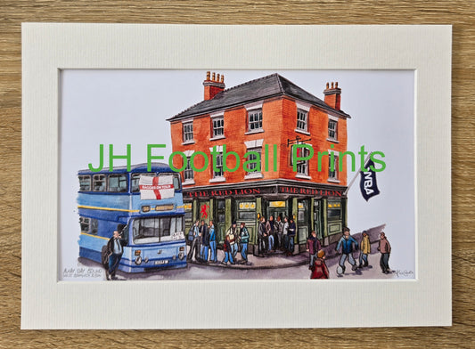 West Bromwich Albion FC Away Day Bound A4 Mounted Print