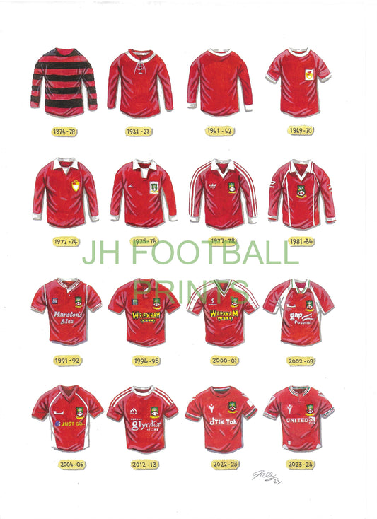 Wrexham Iconic Shirts Print