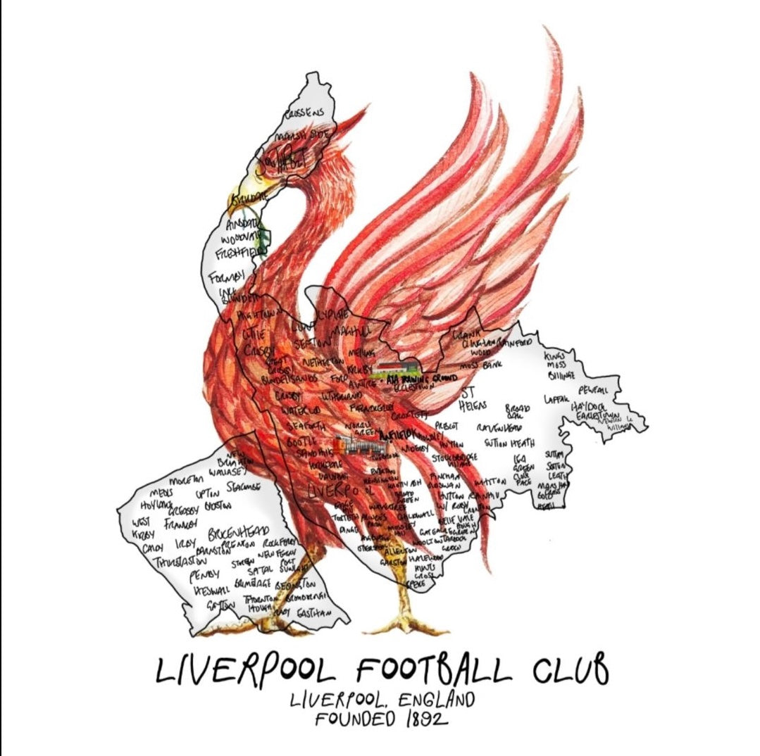 Liverpool Football Club Print jhfootballprints